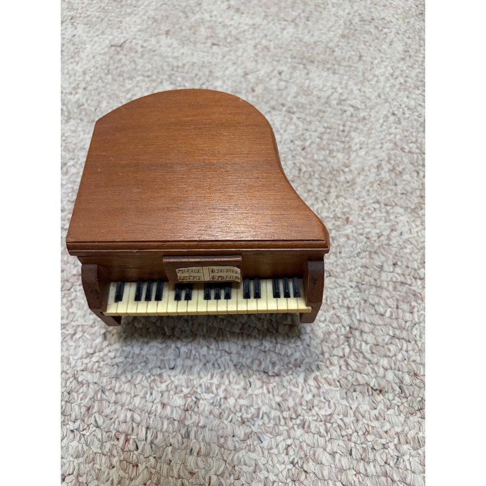Vintage Himark Wood Grand Piano Coaster Set Miniature Music Novelty Barware 4pc